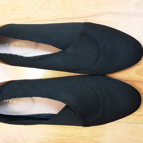 Taryn Rose Black Stretch Knit Wedges - Picture 3 of 4